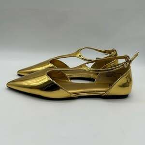 NWT Worthington Kendie Metallic Gold Pointed Toe Flats Womens Size 9M US
